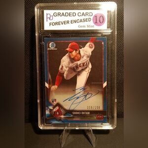Atomic Blue Refractor SHOHEI OHTANI RC 2018 Bowman Chrome Facsimile Auto